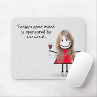 Stick Girl With Wine and Sneakers
