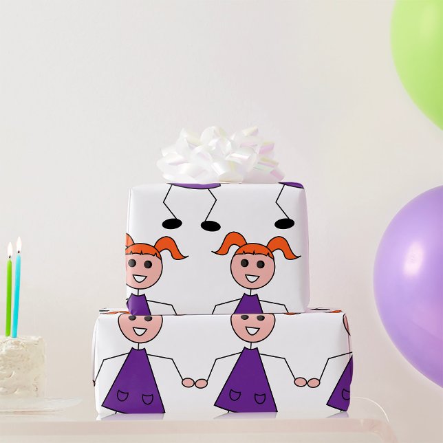 Stick Girl Wrapping Paper (Creator Uploaded)