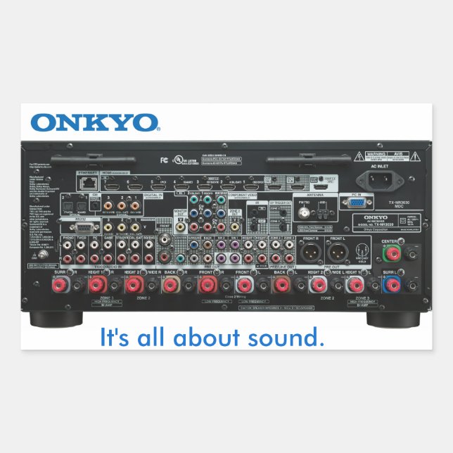 Stick it! (C'mon, son!) TX-NR3030 Rectangular Sticker (Front)