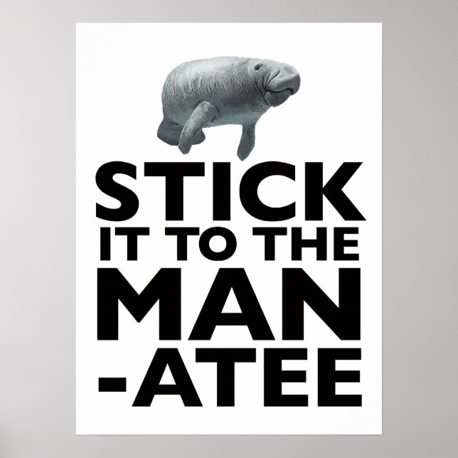 STICK IT TO THE MANATEE poster (Front)