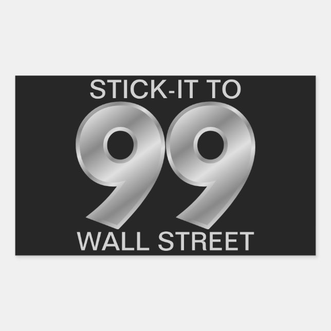 STICK-IT TO WALL STREET RECTANGULAR STICKER (Front)
