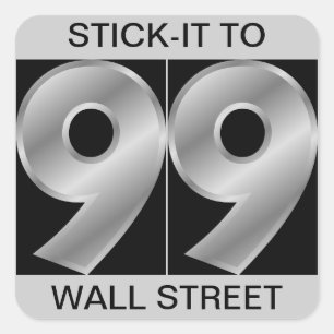 STICK-IT TO WALL STREET SQUARE STICKER