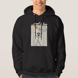 Stick Man Silly Stuff Black Short Sleeve for Men Hoodie