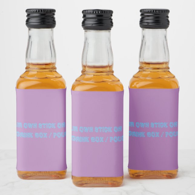 STICK ON BOTTLE LABELS/DRINK BOX/POUCH LABEL (Bottles)