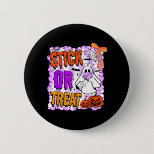 Stick or Treat Ghost Nurse Funny Halloween Costume 6 Cm Round Badge
