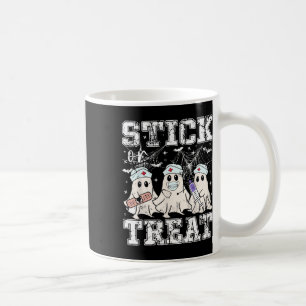 Stick Or Treat Ghost Phlebotomy Tech Nurse Hallowe Coffee Mug