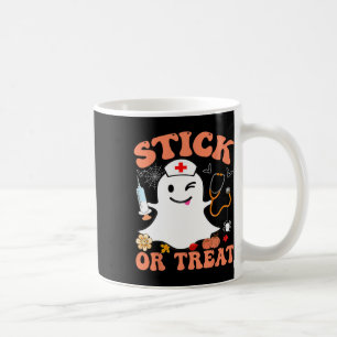 Stick Or Treat Nurse Funny Halloween Costume Coffee Mug
