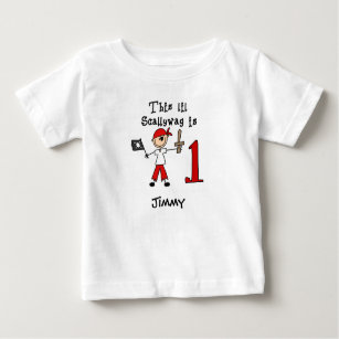Stick Pirate 1st Birthday Baby T-Shirt