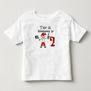 Stick Pirate 2nd Birthday Toddler T-Shirt