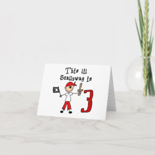 Stick Pirate 3rd Birthday Invitation