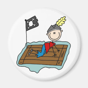 Stick Pirate On Raft Magnet