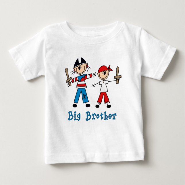 Stick Pirates Big Brother Baby T-Shirt (Front)