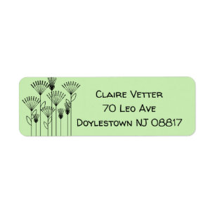 Stick Plants Return Address Label