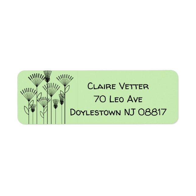 Stick Plants Return Address Label (Front)