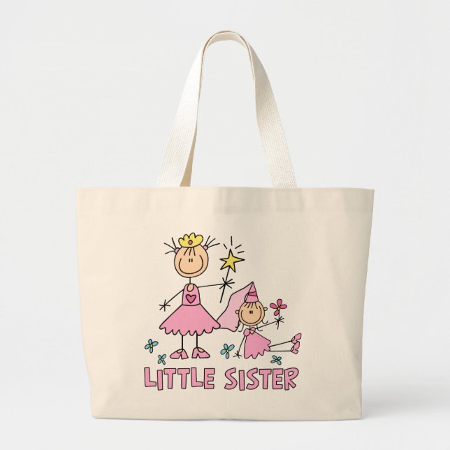 Stick Princess Duo Little Sister Large Tote Bag (Front)
