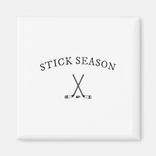 Stick Season Crossed Hockey Sticks Puck Minimal Magnet