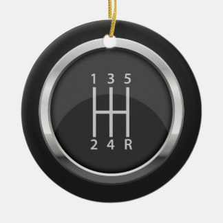 Stick Shift Knob Ceramic Ornament