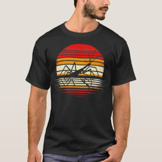 Stick Sunset Retro Style Safari Vintage 70s Insect T-Shirt