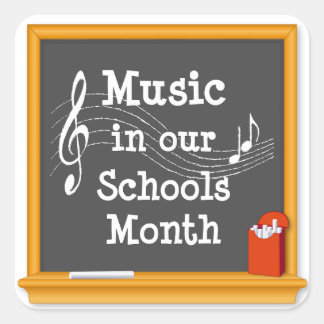 Stick to Your Music Square Sticker