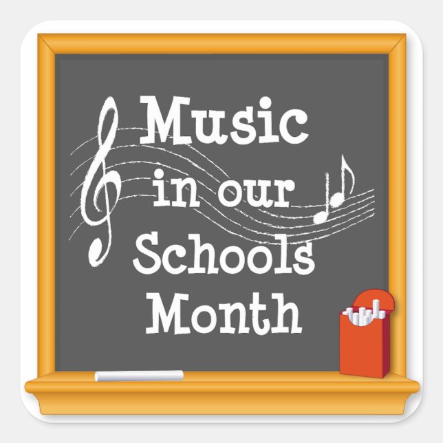 Stick to Your Music Square Sticker (Front)