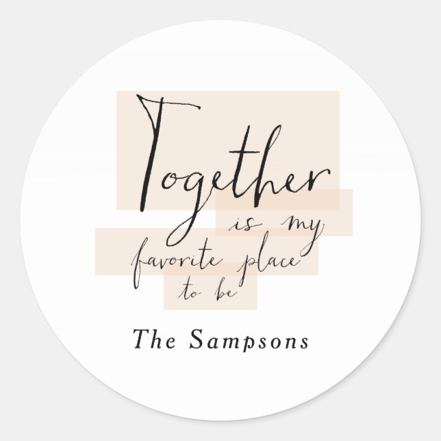 Stick Together Classic Round Sticker (Front)