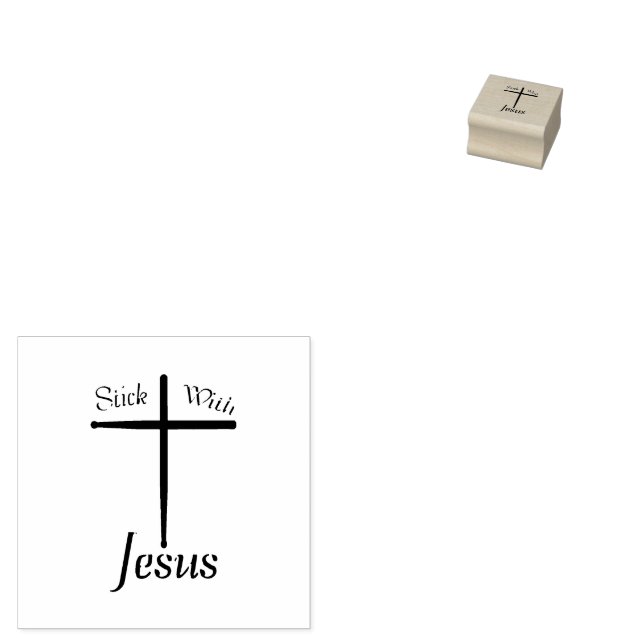 Stick with Jesus Christian Drummer  Rubber Stamp (Stamped)