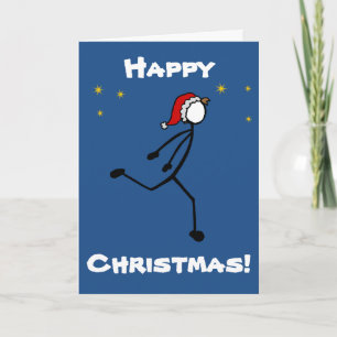 Stick-With-Sport Christmas Santa Sprinter Custom Holiday Card