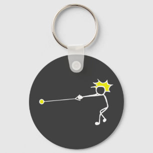Stick-With-Sport Hammer Thrower Black Yellow Key Ring