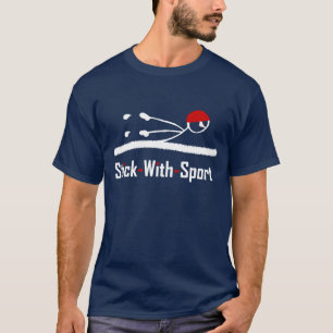 Stick With Sport Swimming Red on Dark tee