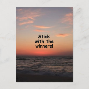 "Stick with the Winners" Postcard