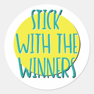 Stick With The Winners Recovery Slogan Sunrise Classic Round Sticker