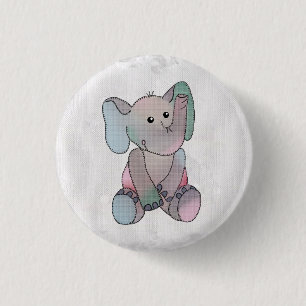 Stickbild Elefant 3 Cm Round Badge