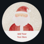 Sticker<br><div class="desc">Customise these cute Santa stickers for all your Christmas needs!  Use them as gift tags,  add them to treat bags,  seal up goodie bags or put them on Christmas card envelopes.  The possibilities are endless with these cute round Christmas stickers!</div>