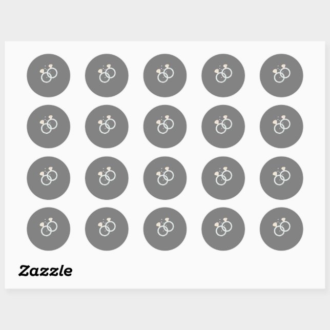 Sticker 2 wedding rings (Sheet)