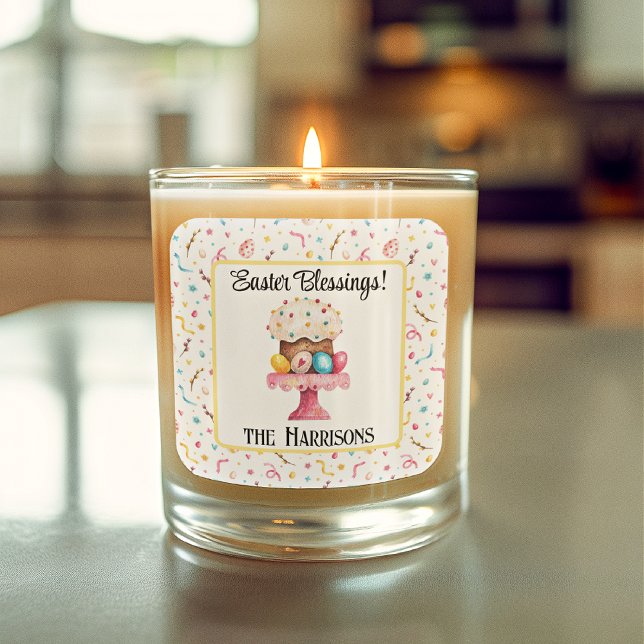 Sticker 3-in, Name | Easter Blessings Happy Easter (Creator Uploaded)