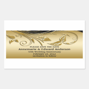 Sticker - 50th Wedding Anniversary Save The Date