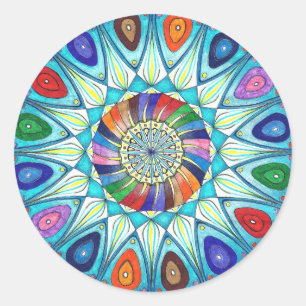Sticker abstract mandala drawing