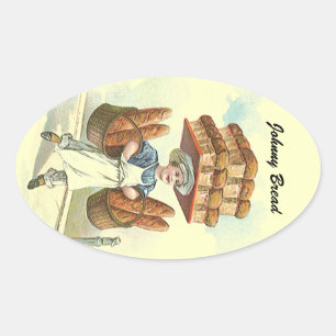 Sticker Antique Fun Bread Baker Chef Personalise