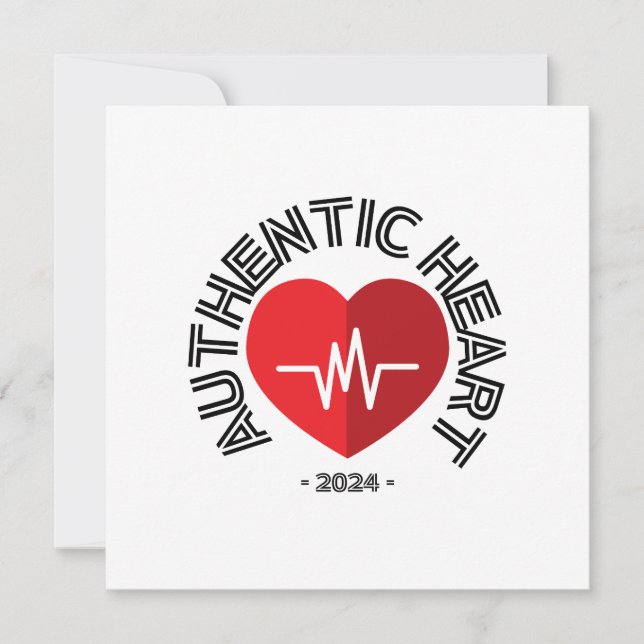 Sticker Authentic Heart 2024 Invitation (Front)