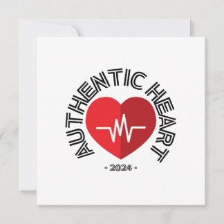 Sticker Authentic Heart 2024 Invitation