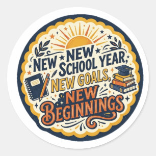 Sticker-Back to school  Classic Round Sticker