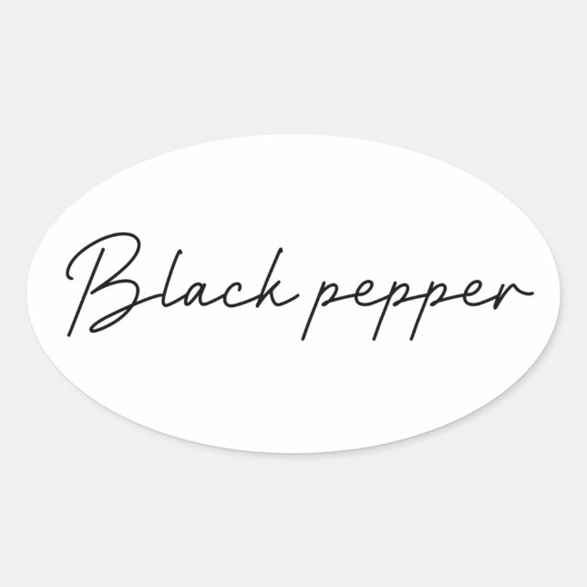 Sticker black pepper food label (Front)
