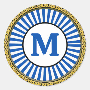 Sticker -  Blue - Personalised - Add Initial
