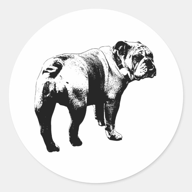 Sticker Bulldog, Clean Cut (Front)
