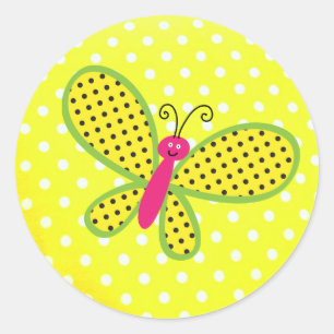 Sticker/Butterfly Classic Round Sticker
