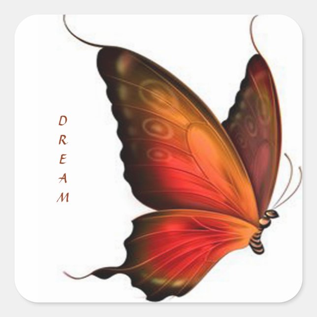 Sticker/Butterfly Dream Square Sticker (Front)