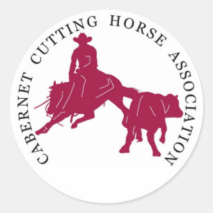 Sticker Cabernet CHA Blanc Rond Rose