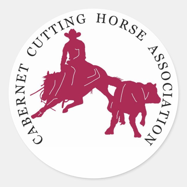 Sticker Cabernet CHA Blanc Rond Rose (Front)