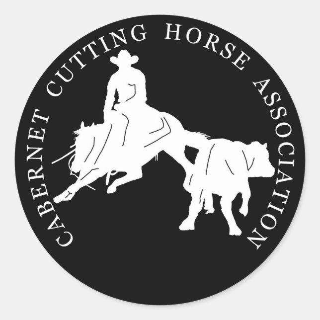 Sticker Cabernet CHA Noir Rond Blanc (Front)