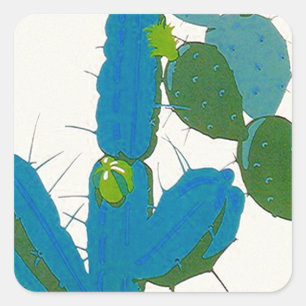 Sticker Cacti Cactus Retro Turquoise Avacado SW AZ